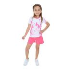 Toontoy Kız Çocuk Garnili Tavşan Baskılı Şortlu Takım Fuşya 5 YAŞ