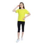 Toontoy Kız Çocuk Göğsü Çiçek Yazı Baskılı Taytlı Takım Açık Yeşil 10-11 YAŞ