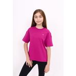 Toontoy Kız Çocuk Göğüsü S Baskılı Tişört Mürdüm 6-7 YAŞ