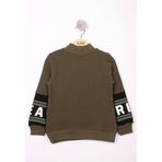 Toontoy Kız Çocuk Great Baskılı Sweatshirt Haki 5 YAŞ