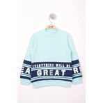 Toontoy Kız Çocuk Great Baskılı Sweatshirt Mint Yeşili 8 YAŞ