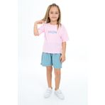 Toontoy Kız Çocuk Grow Baskılı Şortlu Takım Pembe 5 YAŞ