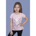 Toontoy Kız Çocuk Güneş Varaklı T-Shirt - 5 Yaş - Pembe