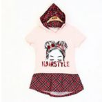 Toontoy Kız Çocuk Haırstyle Pul Palet Elbise Pudra 5 YAŞ