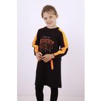 Toontoy Kız Çocuk Honey Baskılı Elbise - 5 Yaş - Siyah