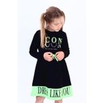 Toontoy Kız Çocuk Icon Baskılı Elbise