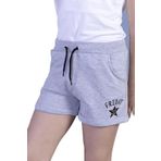 Toontoy Kız Çocuk Iki Yanı Cepli Baskılı Şort - 8 Yaş - Gri Melanj