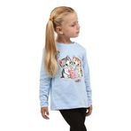 TOONTOY Kız Çocuk İkili Kedi Baskılı Sweatshirt, 1 Yaş, 24803, Mavi, kız-çocuk