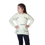 TOONTOY Kız Çocuk Jadore Baskılı Tişört 12 Yaş, 12 Yaş, 12051-1, Sarı, Kız çocuk