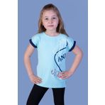 Toontoy Kız Çocuk Just And Girl Baskılı Kol Detaylı Tişört Mint Yeşili 6 YAŞ