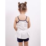 Toontoy Kız Çocuk Kalp Nakışlı Şortlu Takım Ekru 4 YAŞ