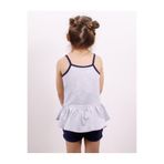 TOONTOY Kız Çocuk Kalp Nakışlı Şortlu Takım Gri Melanj, 4 Yaş, 10826-1, Gri Melanj, kız-çocuk