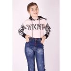 Toontoy Kız Çocuk Kamuflaj Desenli Kapşonlu Sweatshirt