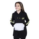 Toontoy Kız Çocuk Kanguru Cepli Reflektör Detaylı Sweatshirt Sarı 10 YAŞ