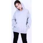 Toontoy Kız Çocuk Kanguru Cepli Sweatshirt - 8 Yaş - Gri Melanj