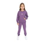 Toontoy Kız Çocuk Kanguru Cepli Tnty Nakışlı Eşofman Takım Mor 6 YAŞ
