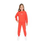 Toontoy Kız Çocuk Kanguru Cepli Tnty Nakışlı Eşofman Takım Nar Çiçeği 6 YAŞ
