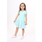 Toontoy Kız Çocuk Kapl Nakışlı Elbise Mint Yeşili 4 YAŞ