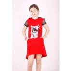 Toontoy Kız Çocuk Kapşonlu Cepli Elbise