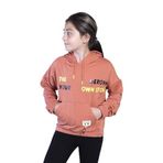 Toontoy Kız Çocuk Kapüşolu Kanguru Cepli Baskılı Sweatshirt Kiremit 10 YAŞ