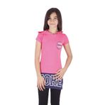 Toontoy Kız Çocuk Kapüşonlu Baskılı Tişört Fuşya 5 YAŞ