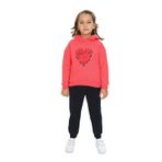 Toontoy Kız Çocuk Kapüşonlu Eşofman Takım Nar Çiçeği 5 YAŞ