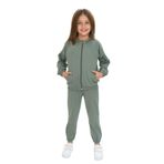 Toontoy Kız Çocuk Kapüşonlu Eşofman Takım Yeşil 3 YAŞ