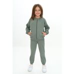 Toontoy Kız Çocuk Kapüşonlu Eşofman Takım Yeşil 4 YAŞ