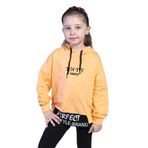 TOONTOY Kız Çocuk Kapüşonlu Garni Detaylı Baskılı Sweatshirt, 6-8 Yaş, 16616-, Turuncu, kız-çocuk