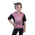 Toontoy Kız Çocuk Kapüşonlu Garni Detaylı Baskılı Tişört Gül Kurusu 8 YAŞ