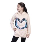Toontoy Kız Çocuk Kapüşonlu Kanguru Cepli Baskılı Sweatshirt Pudra 10 YAŞ