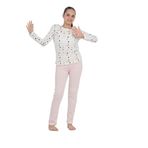 TOONTOY Kız Çocuk Karma Baskılı Pijama Takım, 6-7 Yaş, 24896, Pudra, kız-çocuk