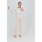 Toontoy Kız Çocuk Karma Baskılı Pijama Takım - Pudra - 13 - 14 Yaş