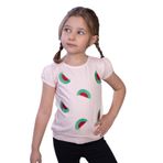 TOONTOY Kız Çocuk Karpuz Nakışlı Tişört 2 Yaş, 2 YAŞ, 10907-, Pudra, Kız Çocuklar
