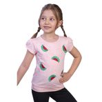 TOONTOY Kız Çocuk Karpuz Nakışlı Tişört Pembe Melanj, 2 YAŞ, 10907-, Pembe Melanj, Kız Çocuklar