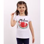 Toontoy Kız Çocuk Karpuz Nakışlı Tişört