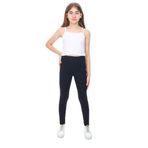 TOONTOY Kız Çocuk Karyoka Dikişli Tayt, 10-11 Yaş, 24529, Siyah, kız-çocuk