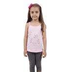 Toontoy Kız Çocuk Kedi Baskılı Atlet Pembe