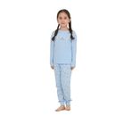 TOONTOY Kız Çocuk Kelebek Baskılı Pijama Takım 3 Yaş, 3 Yaş, 24894, Mavi, kız-çocuk