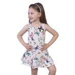 Toontoy Kız Çocuk Kelebek Desenli Elbise Kahve Melanj 3 YAŞ