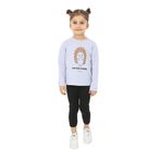 Toontoy Kız Çocuk Kirpi Baskılı Tişört - 4 Yaş - Mavi