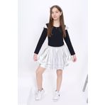 Toontoy Kız Çocuk Kol Detaylı Balerin Takımı - 4 Yaş - Gri Melanj