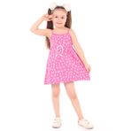 TOONTOY Kız Çocuk Komple Baskılı Elbise, 5 Yaş, 22454, Fuşya, Kız Çocuklar