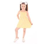 TOONTOY Kız Çocuk Komple Baskılı Elbise, 6 Yaş, 22454, Sarı, Kız Çocuklar
