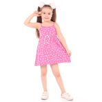 Toontoy Kız Çocuk Komple Baskılı Elbise Fuşya 4 YAŞ