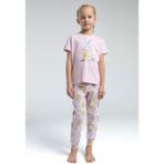 Toontoy Kız Çocuk Komple Baskılı Pijama Takım - Pembe - 4 - 5 Yaş