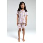 Toontoy Kız Çocuk Komple Baskılı Şortlu Pijama Takım