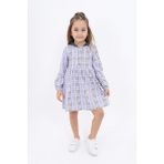 Toontoy Kız Çocuk Komple Desenli Elbise - 7 Yaş - Lila