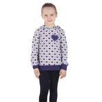 Toontoy Kız Çocuk Komple Kalp Desenli Sweatshirt Gri Melanj 5 YAŞ