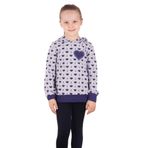 TOONTOY Kız Çocuk Komple Kalp Desenli Sweatshirt Gri Melanj, 8 Yaş, 16204-, Gri Melanj, kız-çocuk